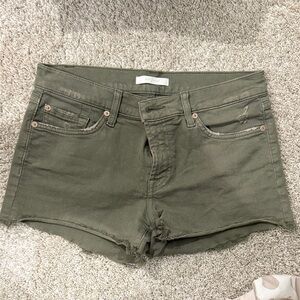 7 For All Mankind Olive Jean Shorts
